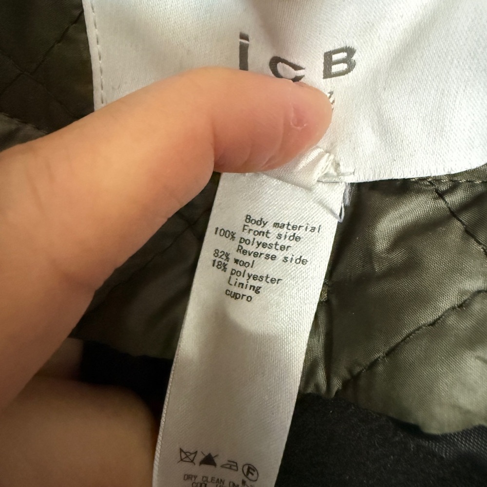 ICB New York women’s Quilted khaki hooded Oversized winter coat/jacket - Picture 11 of 12